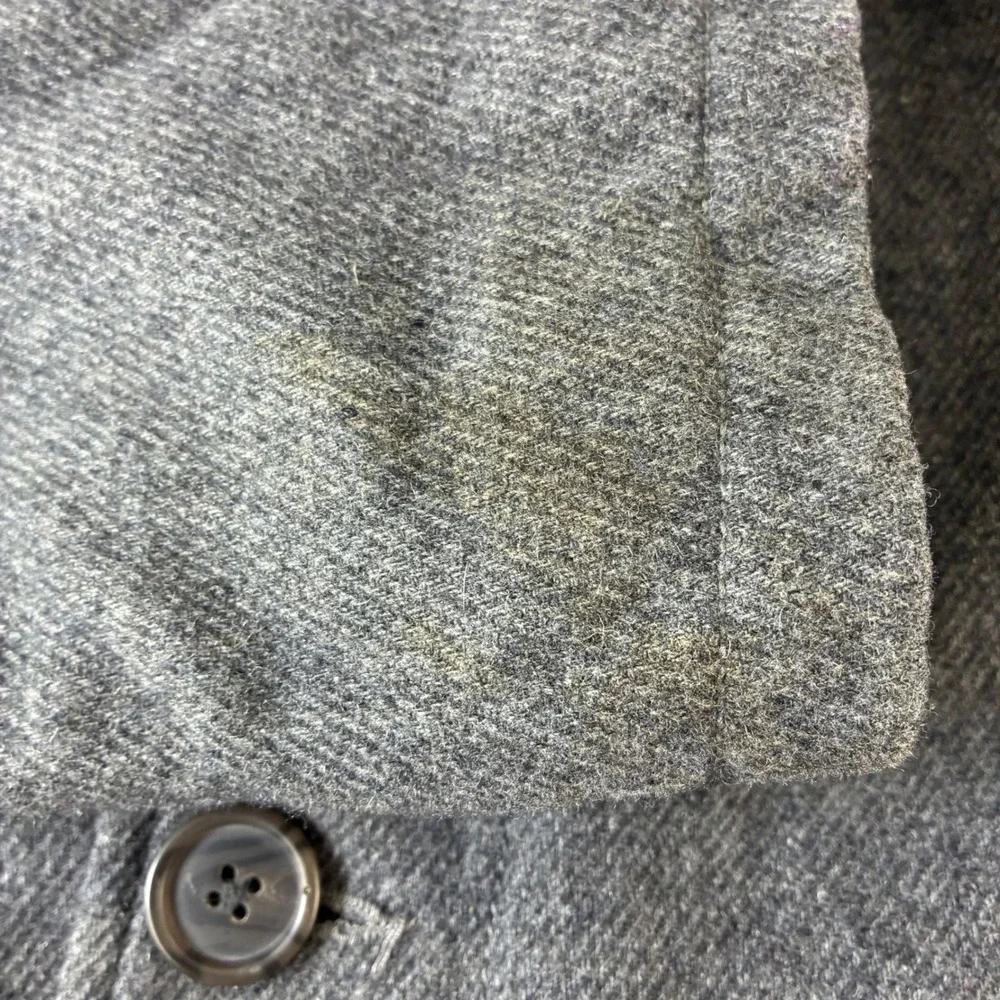 Toscano Mens Gray‎ Wool Blend Button Front Coat Jacket Overcoat Outerwear